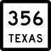 State Highway 356 marker