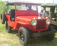 Seven-slot grille on the CJ-2A, Willys' first civilian Jeep