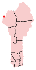 Location of Porga in Benin