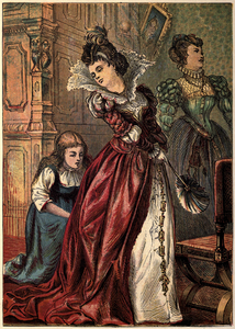 The stepsisters, 1865 edition of Cinderella
