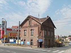 The "Falcon" Polish Gymnastic Society House in Bieńczyce, constructed thanks to the financing of Franciszek Ptak