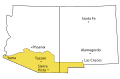 Image 4The Gadsden Purchase (shown with present-day state boundaries and cities) (from History of Arizona)
