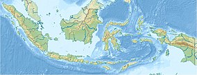 Map showing the location of Ciletuh-Palabuhanratu Geopark