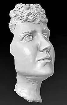 Sculpture of the face of Elizabeth Cochrane Seaman, aka Nellie Bly