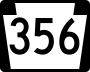 Pennsylvania Route 356 marker