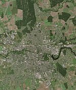 Panevėžys urban sprawl from space, ESA