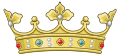 Noble coronet on helm and shield.