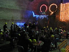 The underground "concert hall" in Soledar's mines