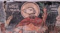 Saint Christopher presented as a man with a dog's head in the post-Byzantine church of Agios Athanasios