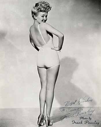 Pin-up of Betty Grable