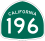 State Route 196 marker