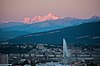 Geneva Jet d'Eau with Mont Blanc