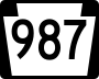 Pennsylvania Route 987 marker