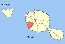 Location of the commune (in red) within the Windward Islands