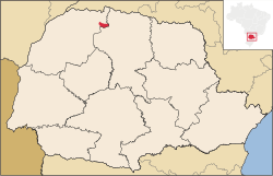 Municipal location within the State of Paraná
