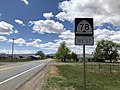 The eastern beginning of Utah route 78, at its junction with Utah route 28 in the town of Levan, Juab County (May 2020)