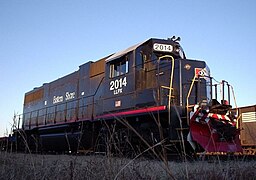 LLPX 2014, a leased EMD GP38, was used for switching the ferry terminal in Little Creek, Virginia.
