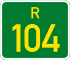 Regional route R104 shield