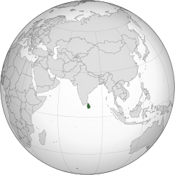 Location of National symbols of Sri Lanka