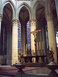 Altar in the choir area of Rouen Cathedral