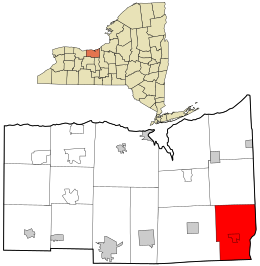 Location in Wayne County and the state of New York
