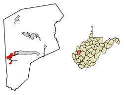 Location of Hurricane in Putnam County, West Virginia.