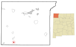 Location of Naschitti, New Mexico