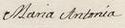 Maria Antonia Ferdinanda's signature
