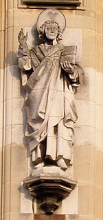Statue of St Barnabas. Church of St Barnabas, Mitcham, Surrey. Courtesy Father Joabe Cavalcanti.
