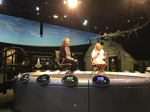 Effie interviews Ellen Stofan, director of the National Air and Space Museum, October 8, 2019, Ada Lovelace Day Wikipedia Edit-a-thon