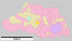 Location of Hatoyama in Saitama Prefecture