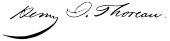 Thoreau's signature