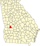 State map highlighting Schley County