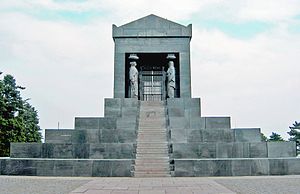 Monument to the Unknown Hero by Ivan Meštrović on Avala Hill in Belgrade