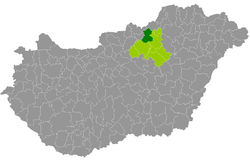 Pétervására District within Hungary and Heves County.