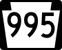 Pennsylvania Route 995 marker