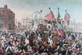 The Peterloo Massacre was an ill-fated public demonstration in Manchester, England. (Today's featured article 16 August, 2008.)