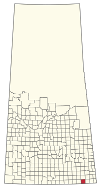 Location of the RM of Coalfields No. 4 in Saskatchewan