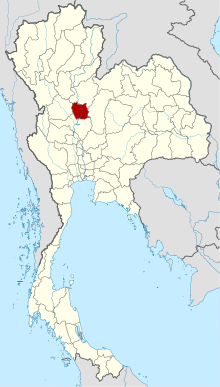 Map of Thailand highlighting Phichit province