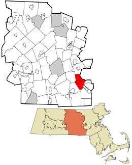 Location in Worcester County and Massachusetts.