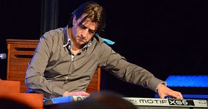 Josh Phillips playing the Yamaha Motif XS6 with Procol Harum at Freising, 29 May 2014.