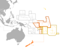Image 50Outline of sovereign (dark orange) and dependent islands (bright orange) (from Polynesia)
