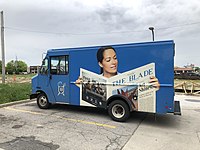 A Toledo Blade delivery vehicle in Bowling Green, Ohio.