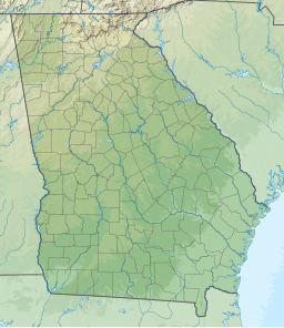 Location of Lake Harding in Alabama, USA.