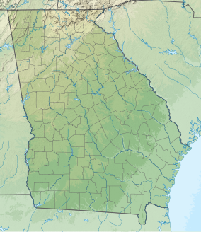 Map showing the location of Pickett's Mill Battlefield Site