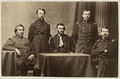 General Ulysses S. Grant (seated at center) and staff: Ely S. Parker, Adam Badeau, Orville E. Babcock, Horace Porter