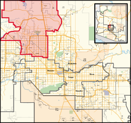 Map of Arizona's 8th congressional district