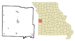 Location of Rockville, Missouri