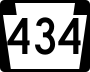 Pennsylvania Route 434 marker