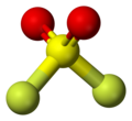 Ball-and-stick model of sulfuryl fluoride